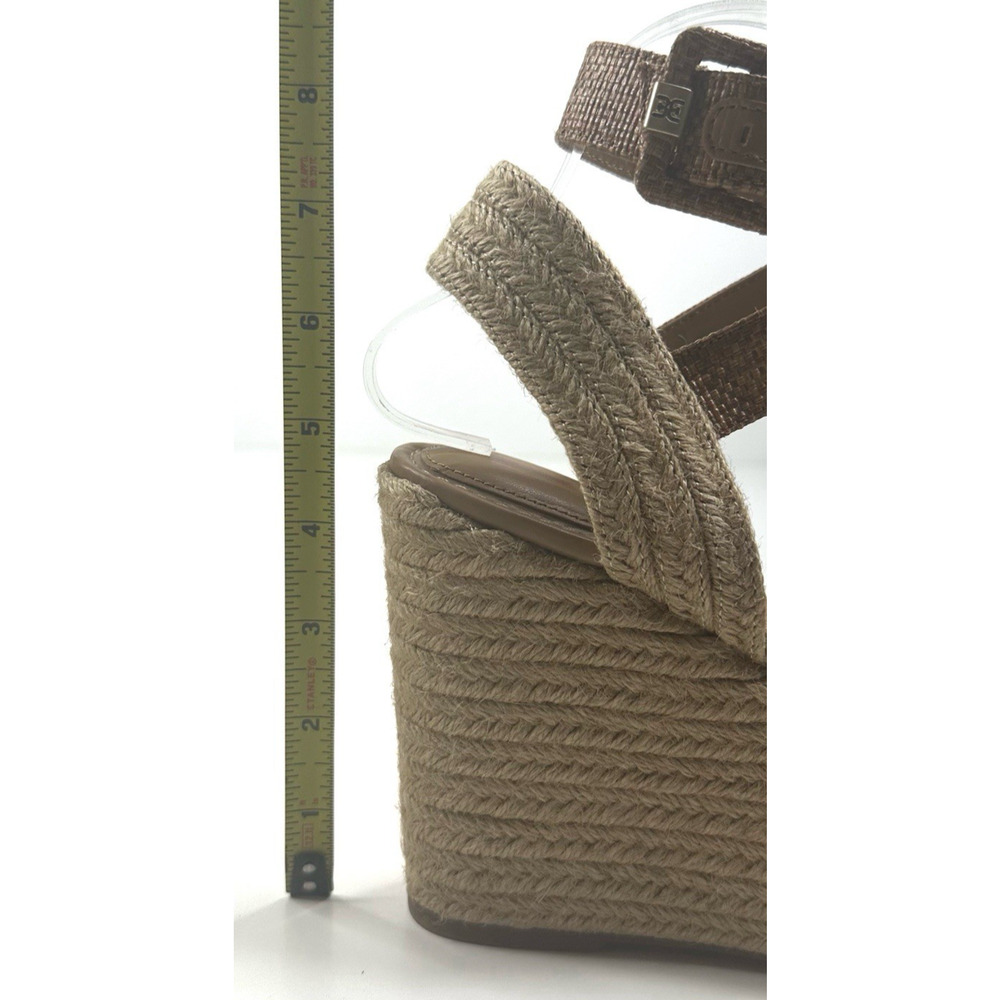 Sam Edelman Vada Espadrille Weave Brown Wedge Platform Sandals Women's 8M New - Picture 7 of 12
